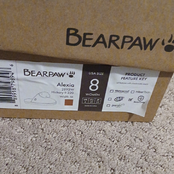 NWOT - BearPaw Alexia Tan Slippers Size 8M - Picture 6 of 8